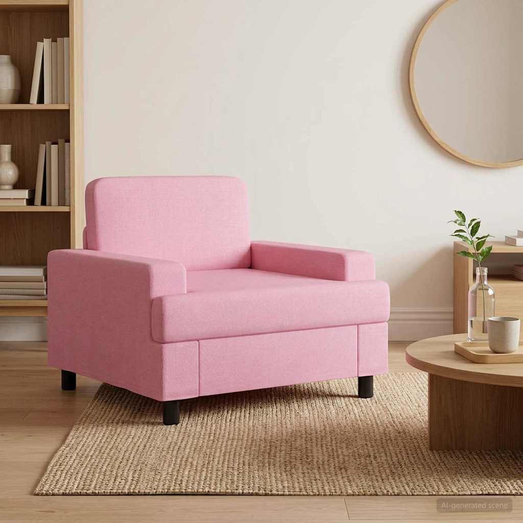 vidaXL Armchair Pink Fabric