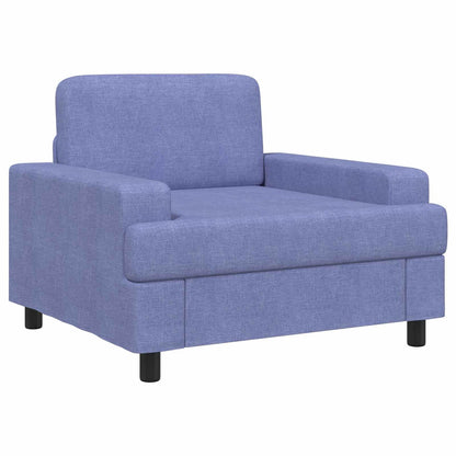 vidaXL Armchair Jeans Blue Fabric