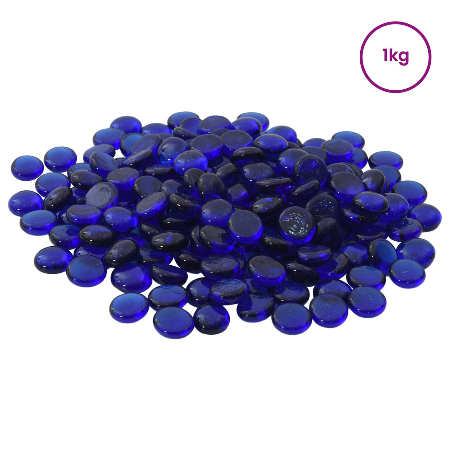 vidaXL Glass Nugget 17-19 mm Cobalt Blue Glass