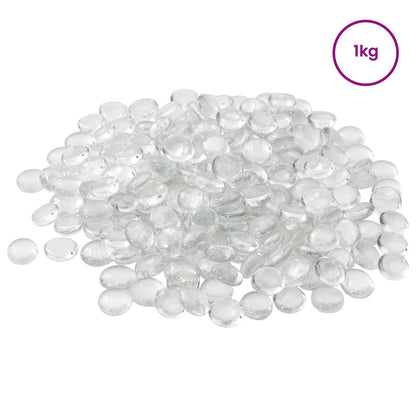 vidaXL Glass Nugget 17-19 mm Transparent Glass