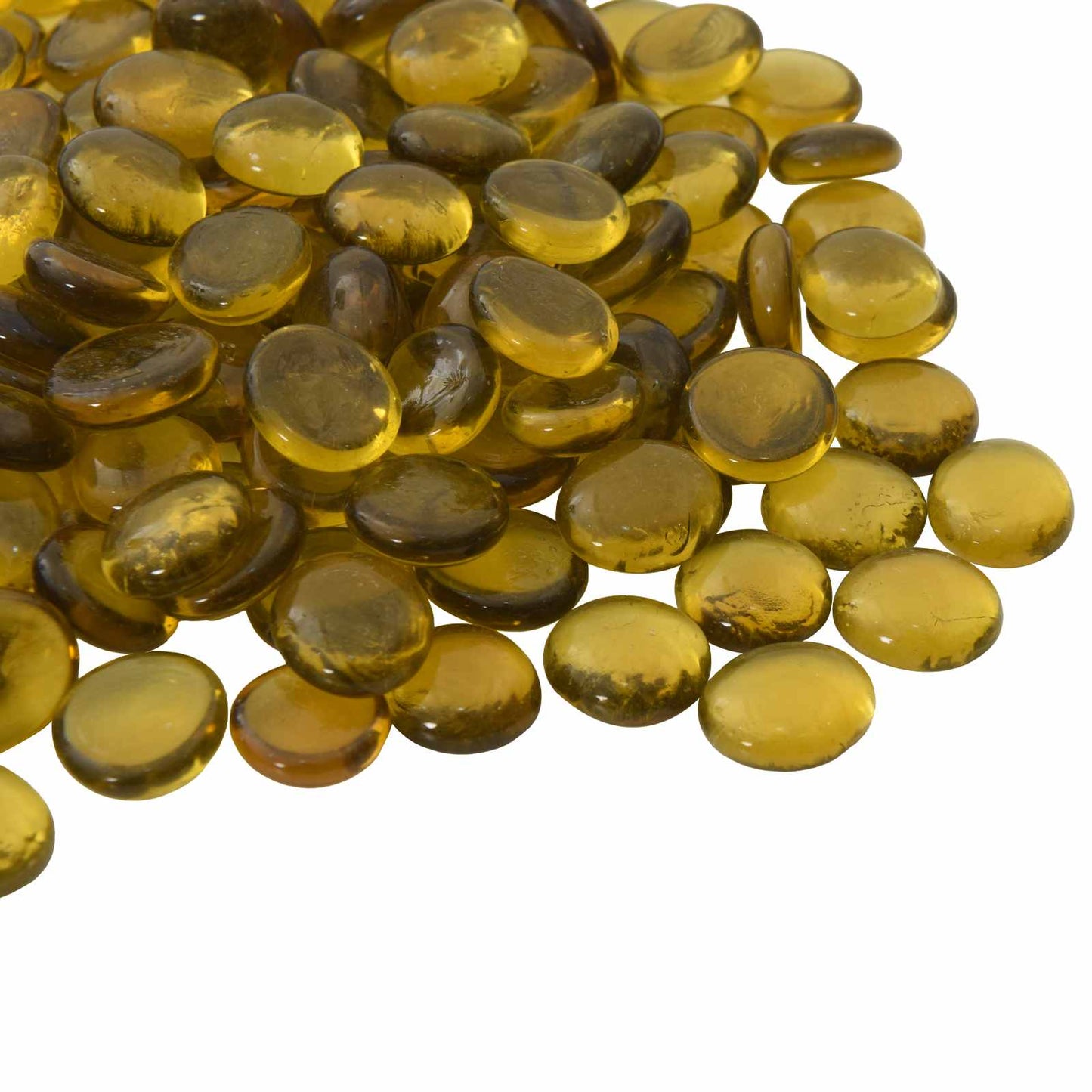 vidaXL Glass Nugget 17-19 mm Yellow Glass