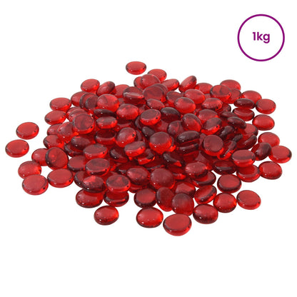 vidaXL Glass Nugget 17-19 mm Scarlet Glass