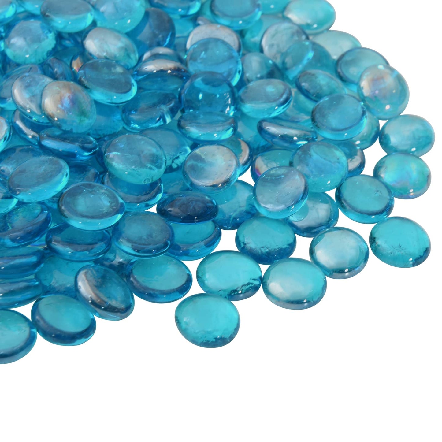 vidaXL Glass Nugget 17-19 mm Aqua Blue Glass