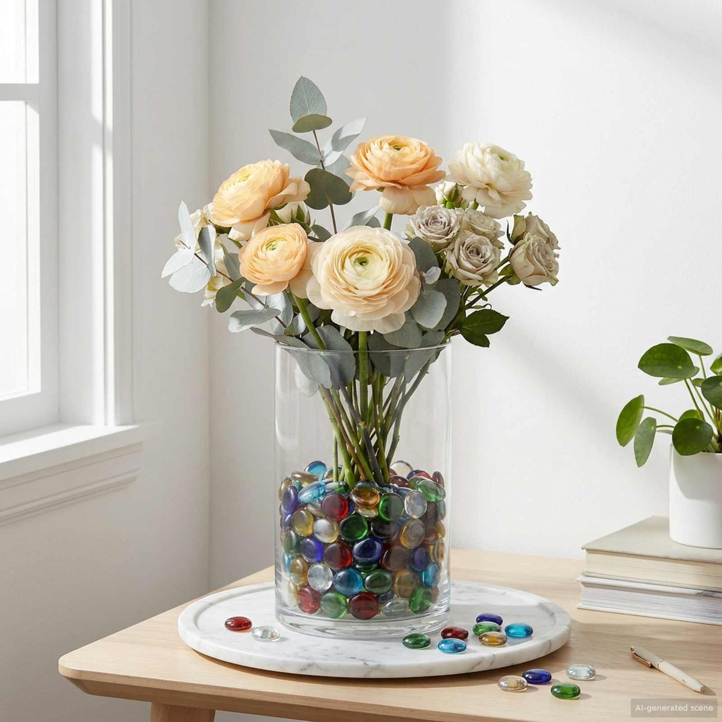 vidaXL Glass Nugget 17-19 mm Multicolour Glass