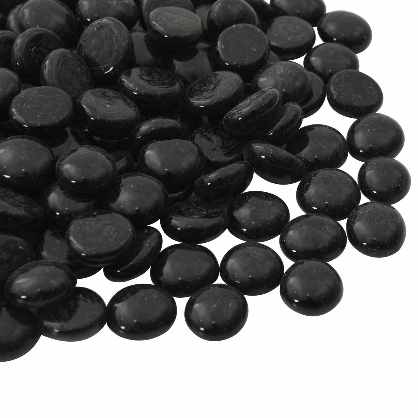 vidaXL Glass Nugget 17-19 mm Black Glass