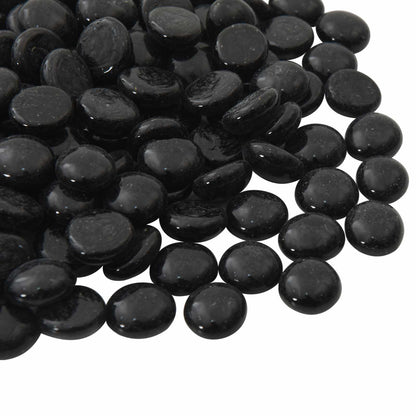 vidaXL Glass Nugget 17-19 mm Black Glass