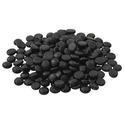 vidaXL Glass Nugget 17-19 mm Black Glass