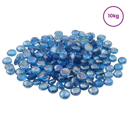 vidaXL Glass Nugget 17-19 mm Light Cobalt Blue Glass