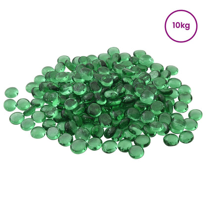 vidaXL Glass Nugget 17-19 mm Green Glass