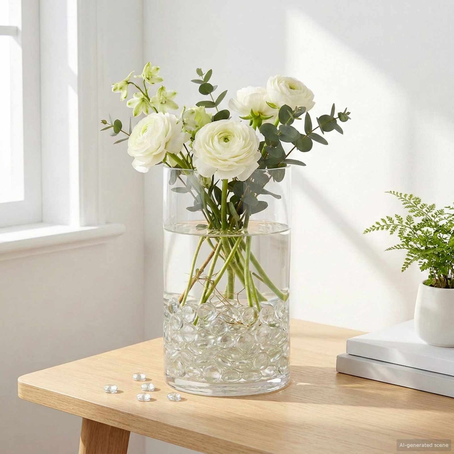 vidaXL Glass Nugget 17-19 mm Transparent Glass