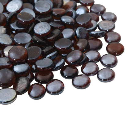 vidaXL Glass Nugget 17-19 mm Amber Flash Glass