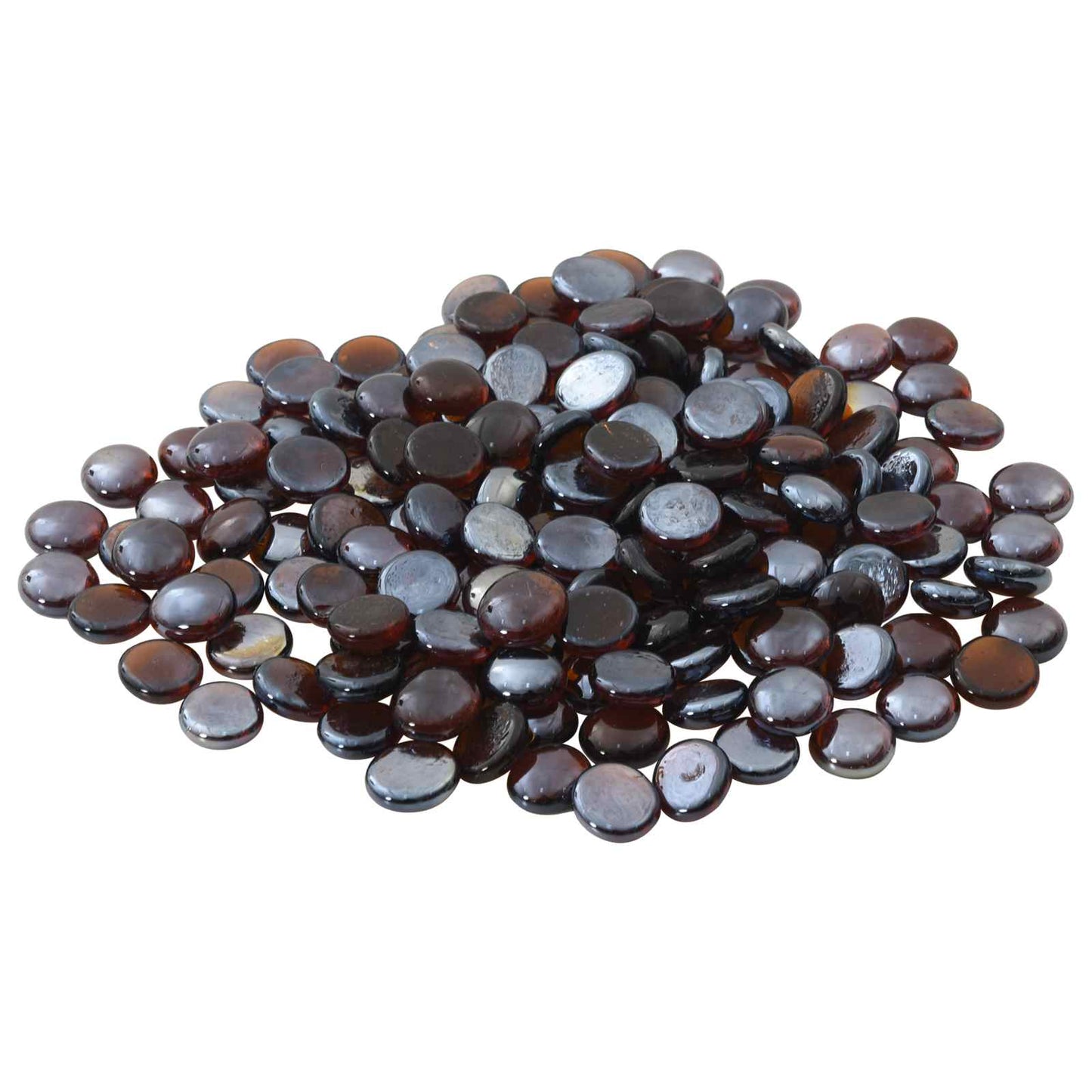 vidaXL Glass Nugget 17-19 mm Amber Flash Glass