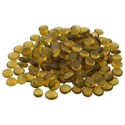 vidaXL Glass Nugget 17-19 mm Yellow Glass