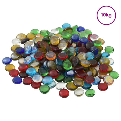 vidaXL Glass Nugget 17-19 mm Multicolour Glass
