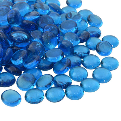 vidaXL Glass Nugget 17-19 mm Sky Blue Glass
