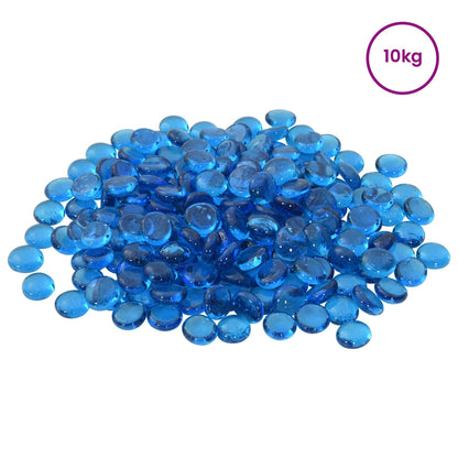 vidaXL Glass Nugget 17-19 mm Sky Blue Glass