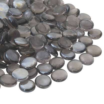 vidaXL Glass Nugget 17-19 mm Purple Grey Glass