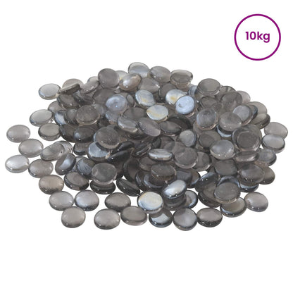 vidaXL Glass Nugget 17-19 mm Purple Grey Glass