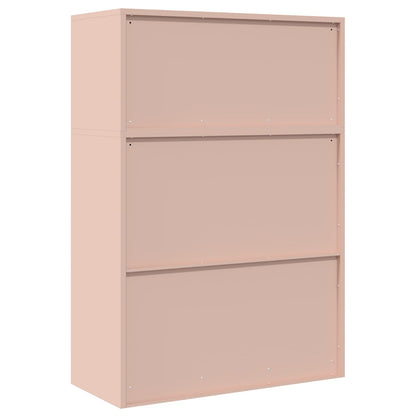 vidaXL Storage Cabinet 2 pcs Pink 90 x 40 x 130 cm Steel Lockable