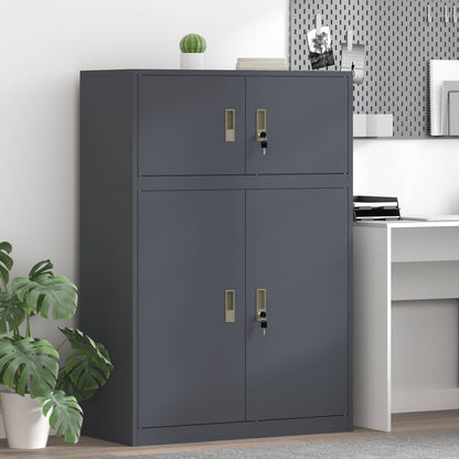 vidaXL Storage Cabinet 2 pcs Anthracite 90 x 40 x 130 cm Steel