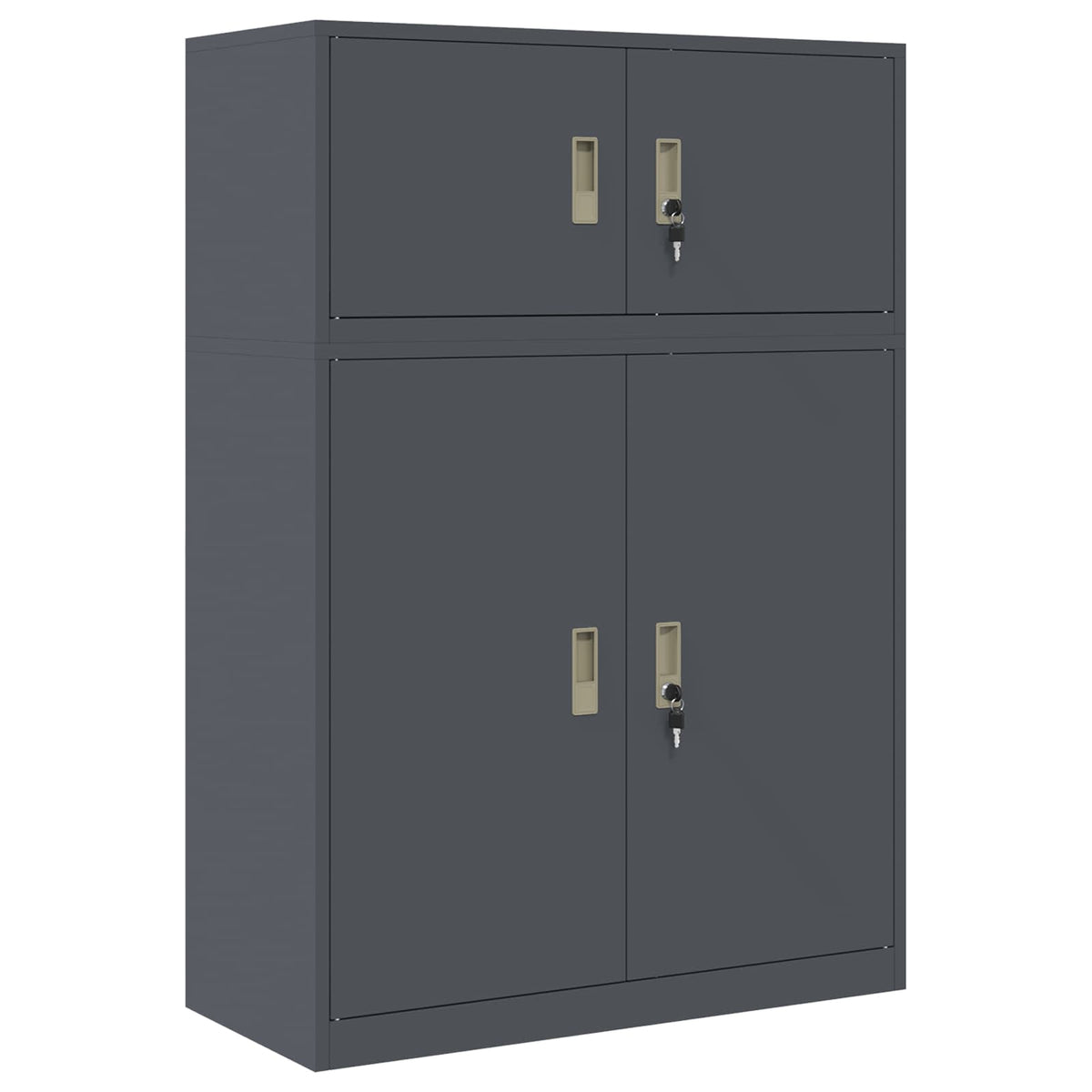 vidaXL Storage Cabinet 2 pcs Anthracite 90 x 40 x 130 cm Steel