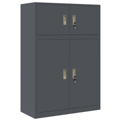 vidaXL Storage Cabinet 2 pcs Anthracite 90 x 40 x 130 cm Steel