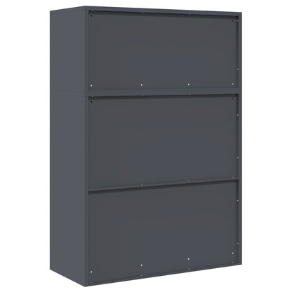vidaXL Storage Cabinet 2 pcs Anthracite 90 x 40 x 130 cm Steel