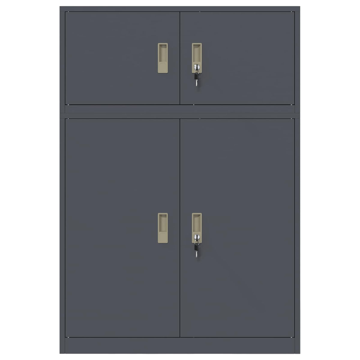 vidaXL Storage Cabinet 2 pcs Anthracite 90 x 40 x 130 cm Steel