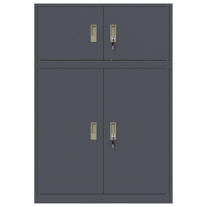 vidaXL Storage Cabinet 2 pcs Anthracite 90 x 40 x 130 cm Steel