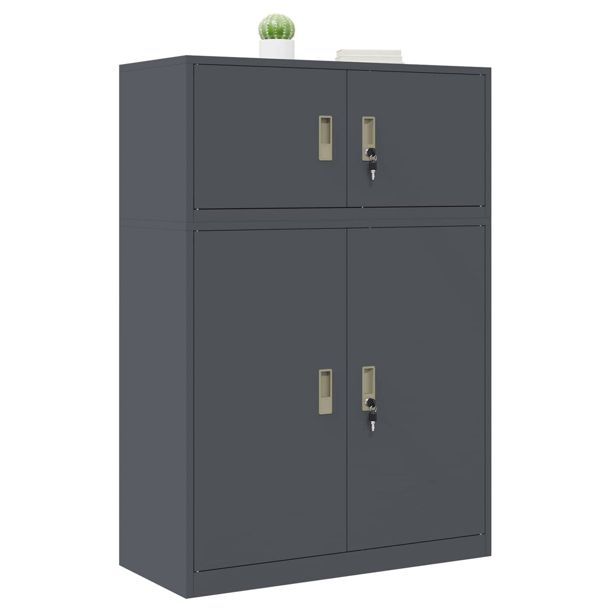 vidaXL Storage Cabinet 2 pcs Anthracite 90 x 40 x 130 cm Steel