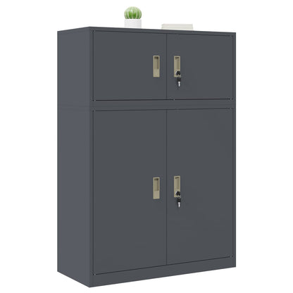 vidaXL Storage Cabinet 2 pcs Anthracite 90 x 40 x 130 cm Steel