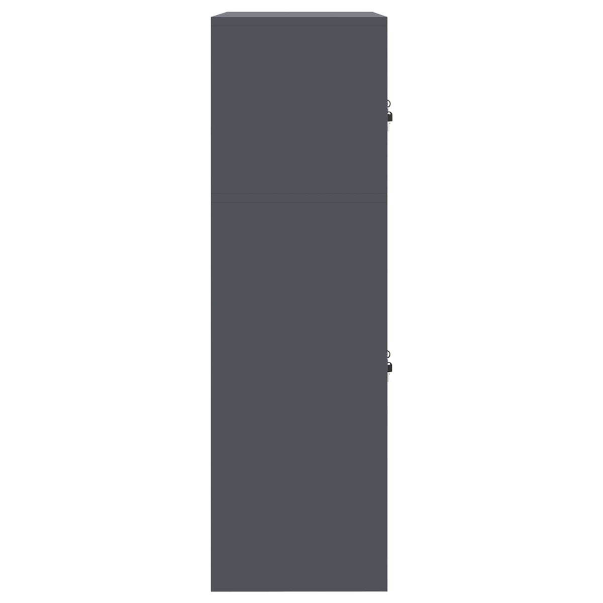 vidaXL Storage Cabinet 2 pcs Anthracite 90 x 40 x 130 cm Steel