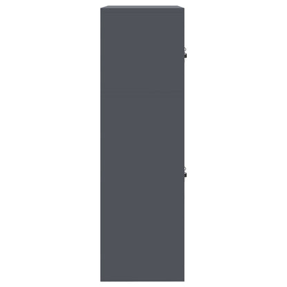 vidaXL Storage Cabinet 2 pcs Anthracite 90 x 40 x 130 cm Steel