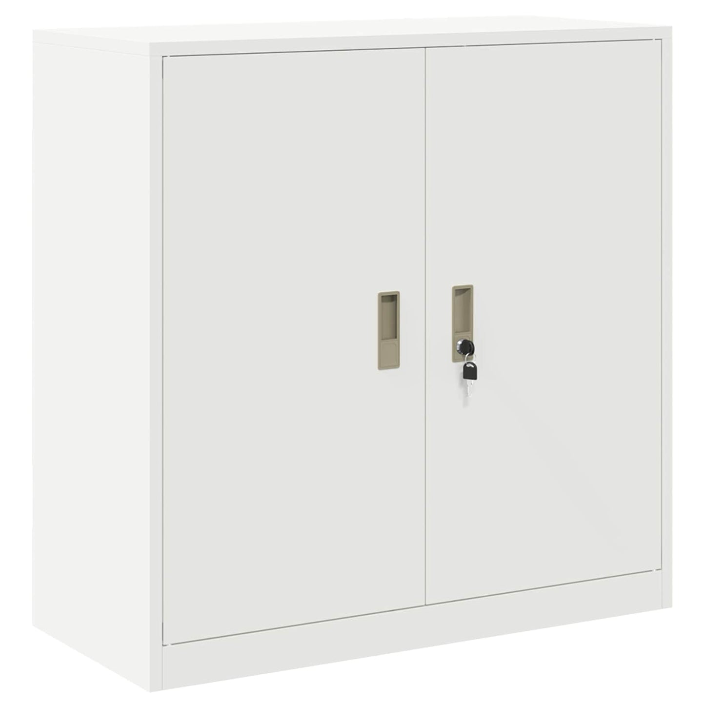 vidaXL Storage Cabinet 2 pcs White 90 x 40 x 130 cm Steel Lockable