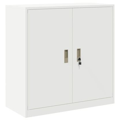 vidaXL Storage Cabinet 2 pcs White 90 x 40 x 130 cm Steel Lockable