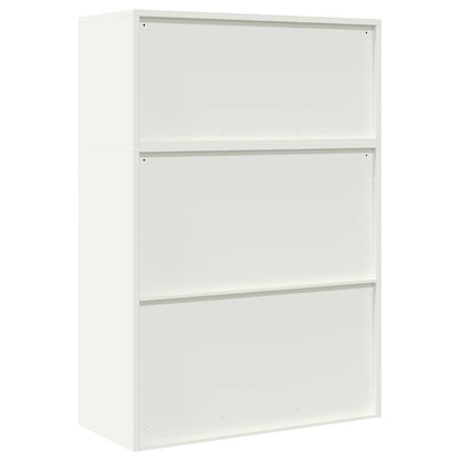 vidaXL Storage Cabinet 2 pcs White 90 x 40 x 130 cm Steel Lockable
