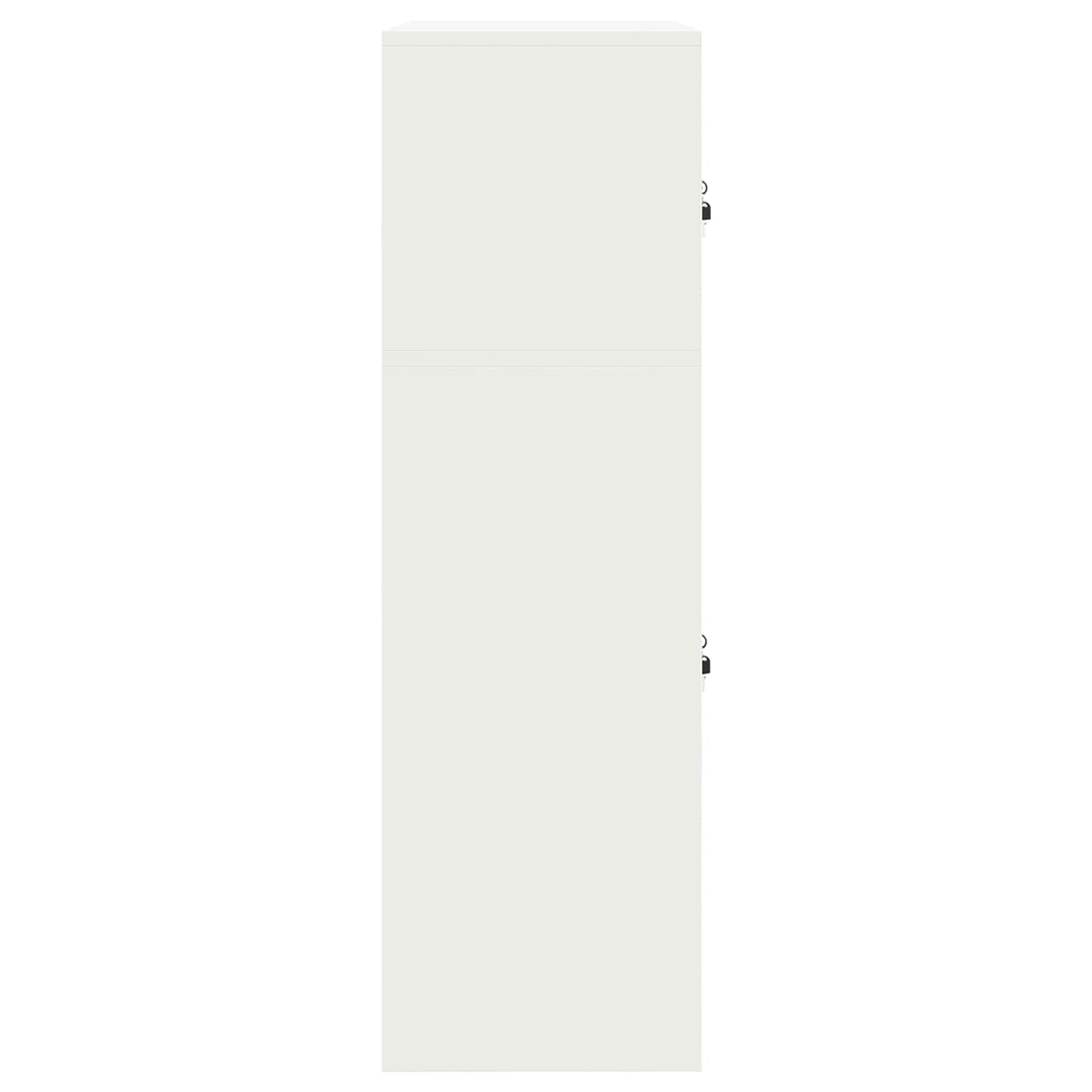 vidaXL Storage Cabinet 2 pcs White 90 x 40 x 130 cm Steel Lockable