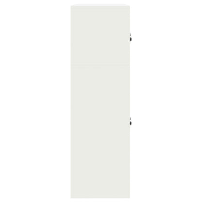 vidaXL Storage Cabinet 2 pcs White 90 x 40 x 130 cm Steel Lockable