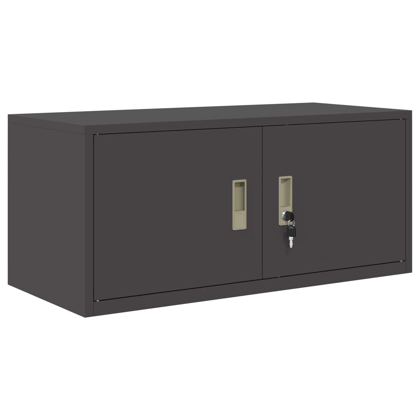 vidaXL Storage Cabinet 2 pcs Black 90 x 40 x 145 cm Steel Lockable