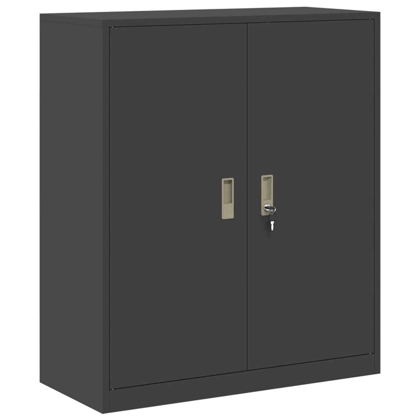 vidaXL Storage Cabinet 2 pcs Black 90 x 40 x 145 cm Steel Lockable