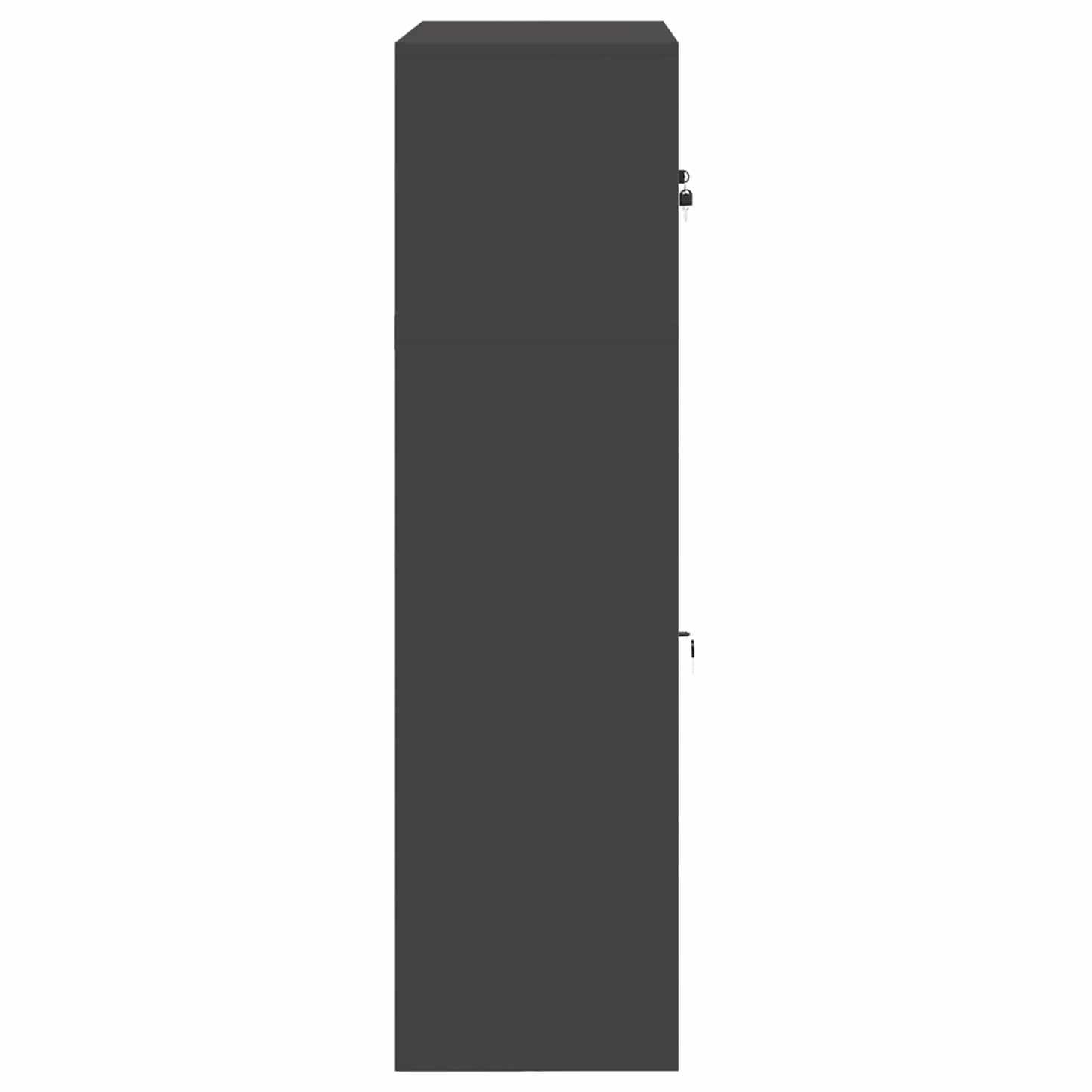 vidaXL Storage Cabinet 2 pcs Black 90 x 40 x 145 cm Steel Lockable