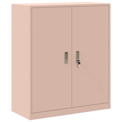 vidaXL Storage Cabinet 2 pcs Pink 90 x 40 x 145 cm Steel Lockable