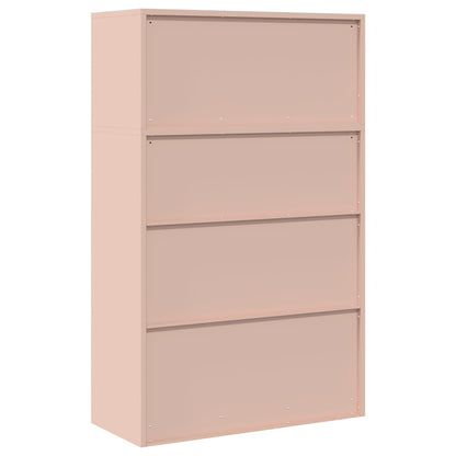 vidaXL Storage Cabinet 2 pcs Pink 90 x 40 x 145 cm Steel Lockable
