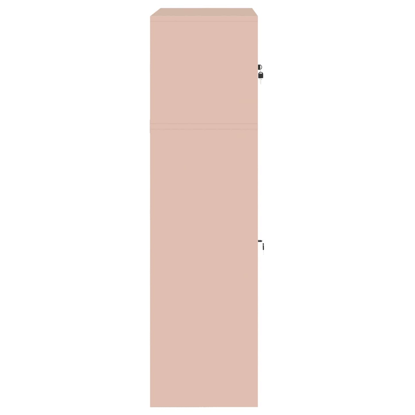 vidaXL Storage Cabinet 2 pcs Pink 90 x 40 x 145 cm Steel Lockable