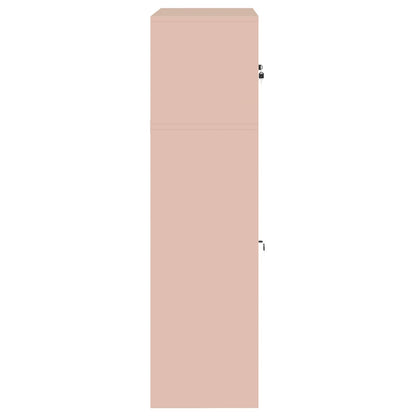vidaXL Storage Cabinet 2 pcs Pink 90 x 40 x 145 cm Steel Lockable
