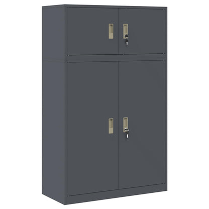 vidaXL Storage Cabinet 2 pcs Anthracite 90 x 40 x 145 cm Steel