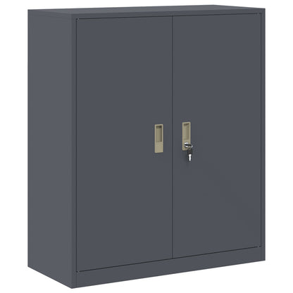vidaXL Storage Cabinet 2 pcs Anthracite 90 x 40 x 145 cm Steel