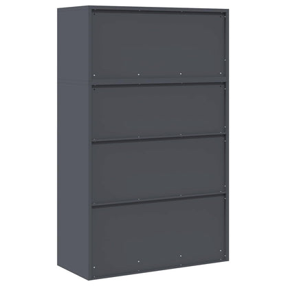 vidaXL Storage Cabinet 2 pcs Anthracite 90 x 40 x 145 cm Steel