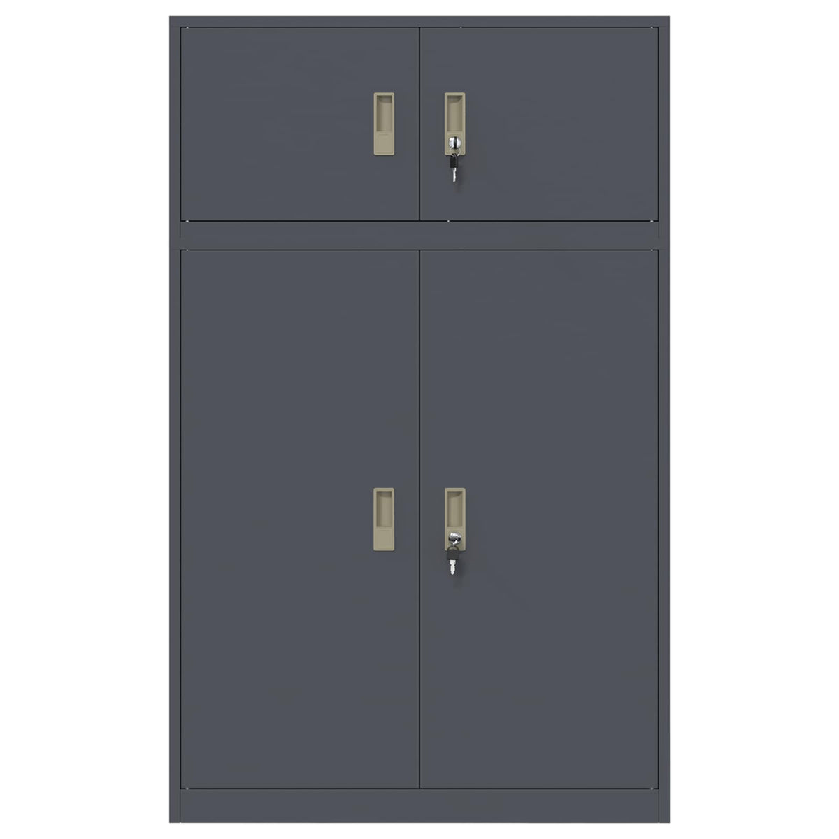 vidaXL Storage Cabinet 2 pcs Anthracite 90 x 40 x 145 cm Steel