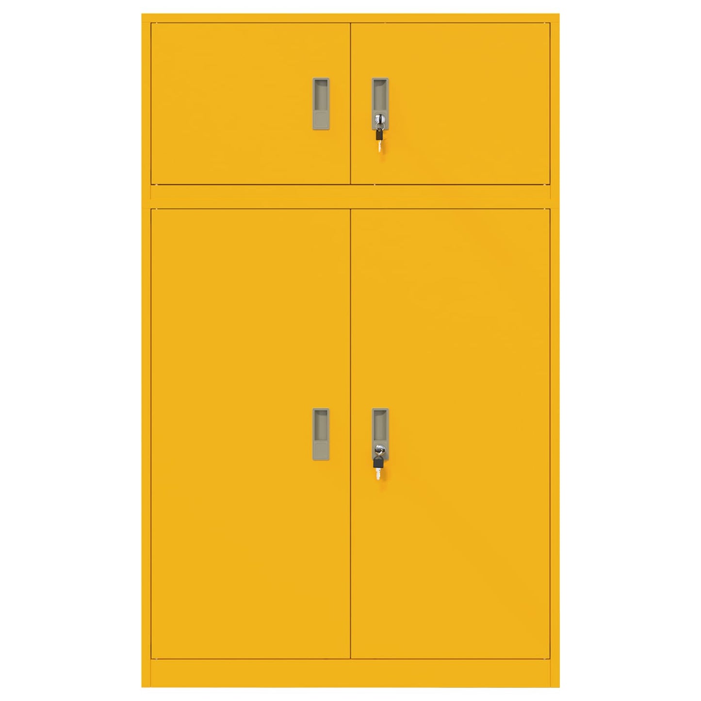 vidaXL Storage Cabinet 2 pcs Mustard Yellow 90 x 40 x 145 cm Steel